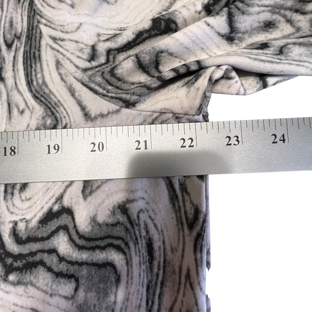 MICHAEL Shift Dress Mod Print Long Sleeves Black & White sz 1X - Picture 10 of 12